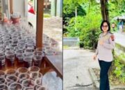 Tak Gengsi, Polwan Cantik Ini Jualan Es Teh Usai Dinas