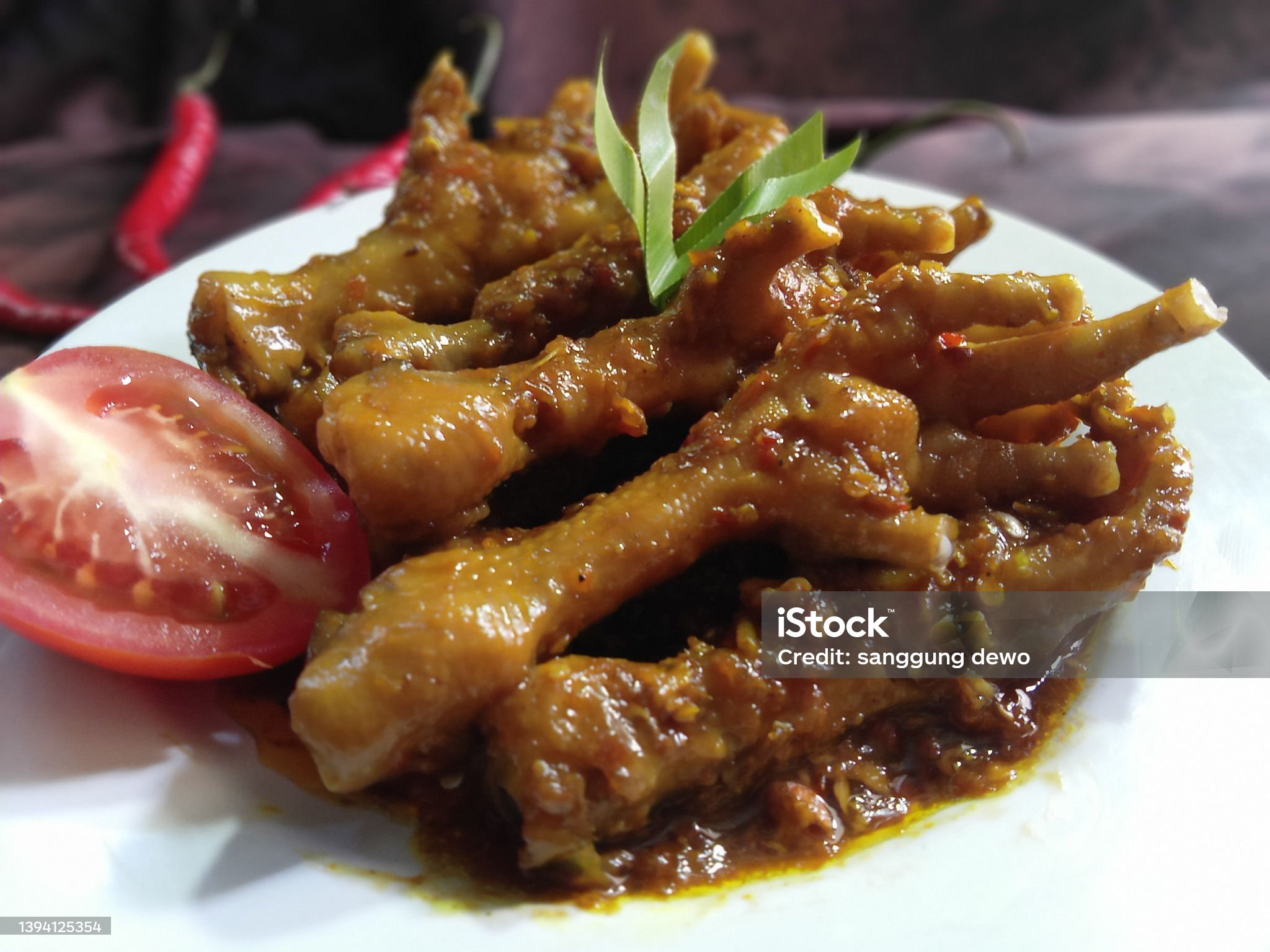 Ongseng Ceker Udang Pedas Berminyak